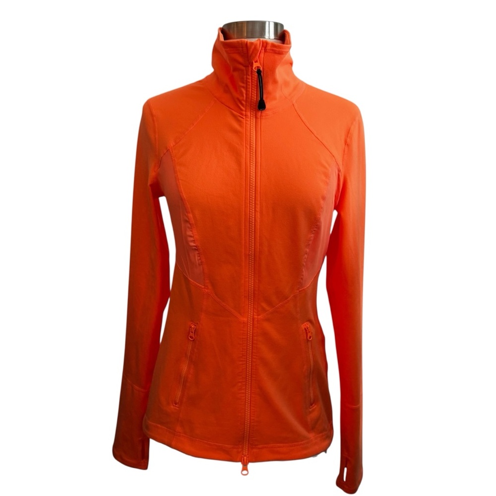 Zella Orange Fitted Stretch Activewear Jacket M